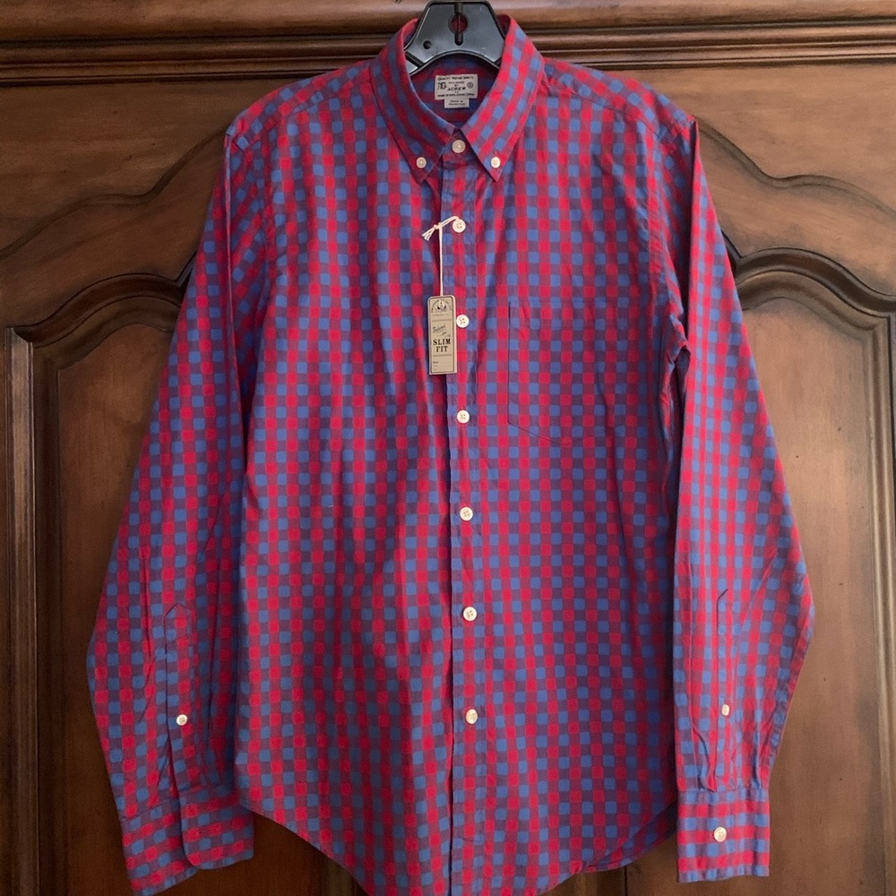 J Crew Red/Blue Gingham Shirt